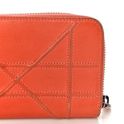 Christian Dior Calfskin Cannage Medium Diorama Voyageur Wallet Orange 24 of 24