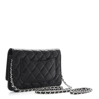 Chanel Caviar Quilted Wallet On Chain WOC Black 3 of 9