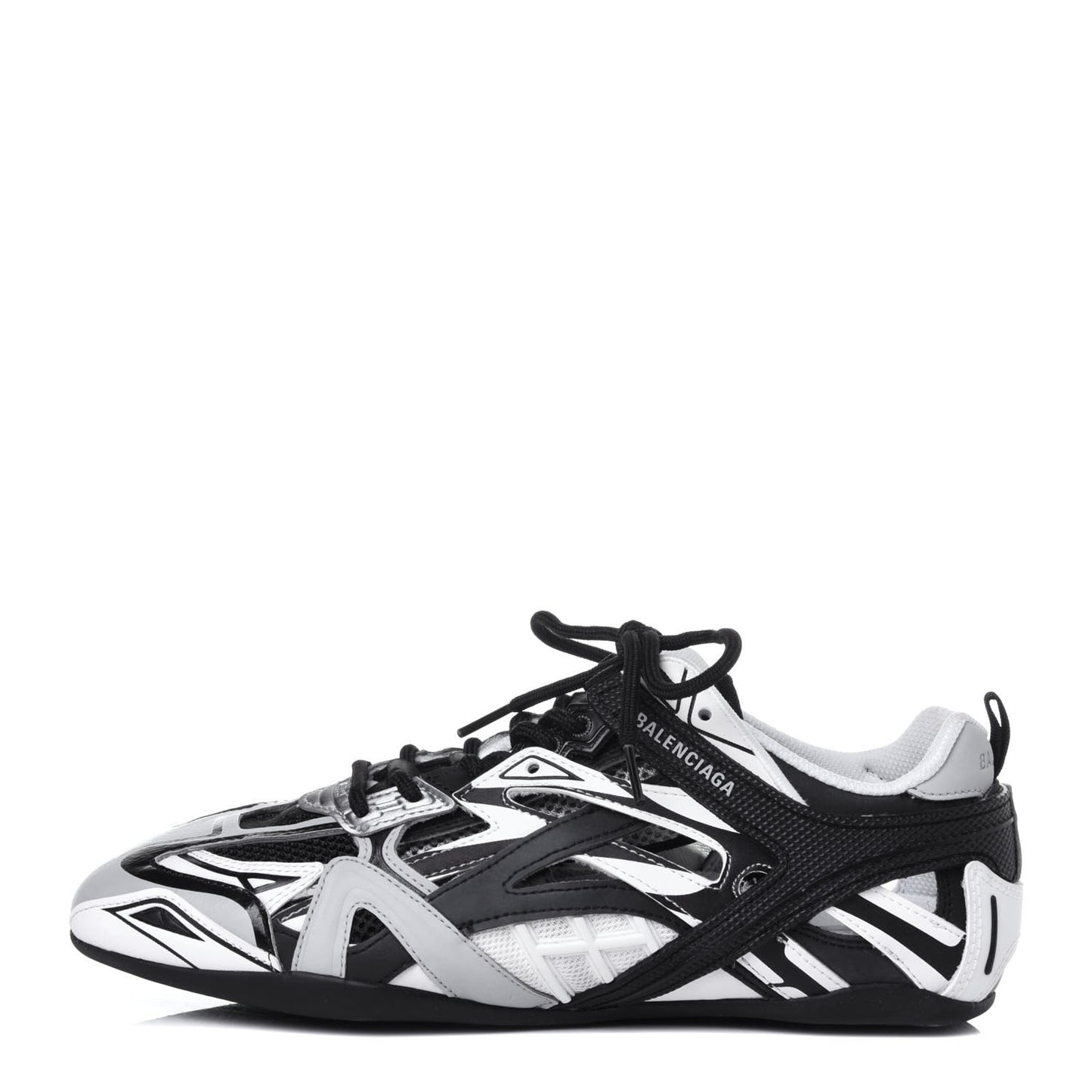 Mesh Rubber Womens Drive Sneakers 40 Light Grey Black