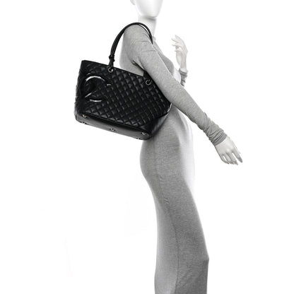 Chanel Calfskin Quilted Large Cambon Tote Black 2 of 11