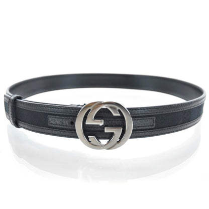 Gucci Monogram Interlocking G Belt 80 32 Black 1 of 4