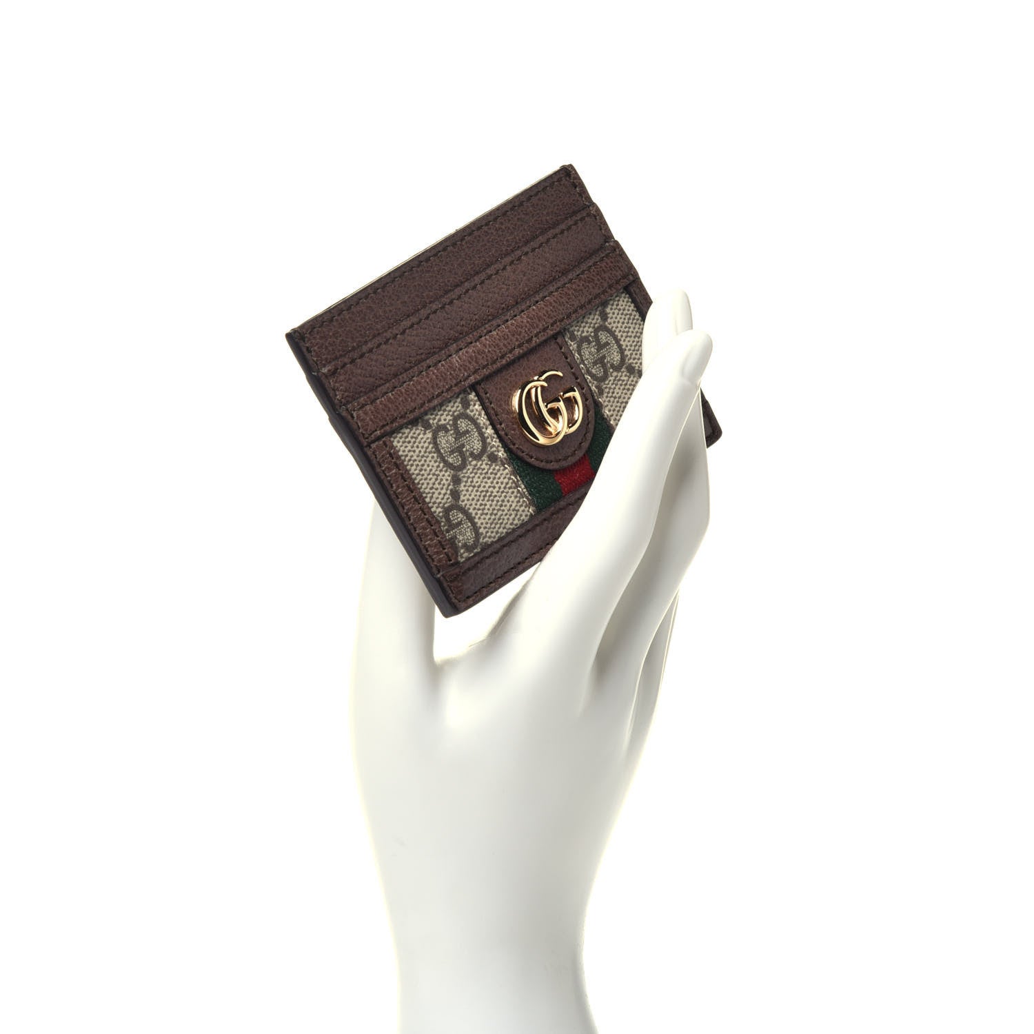 Gucci GG Supreme Monogram Ophidia Card Holder Brown 2 of 6