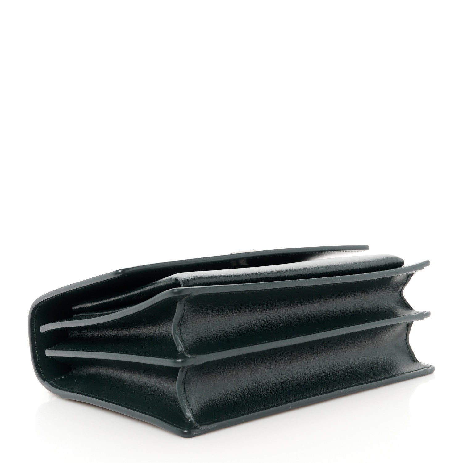 Saint Laurent Calfskin Medium Monogram Sunset Dark Green 4 of 11