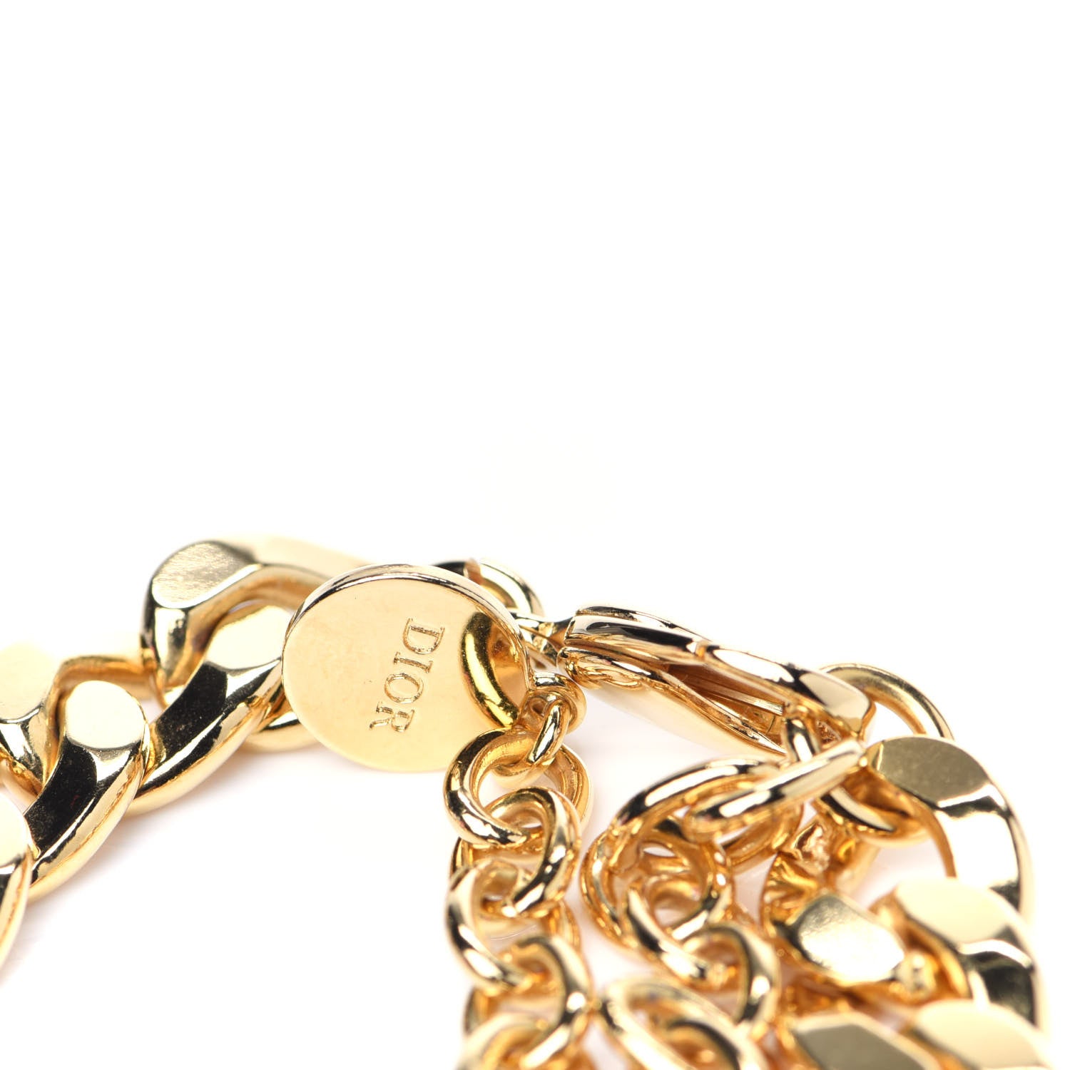 Christian Dior Metal CD Choker Necklace Gold 4 of 5