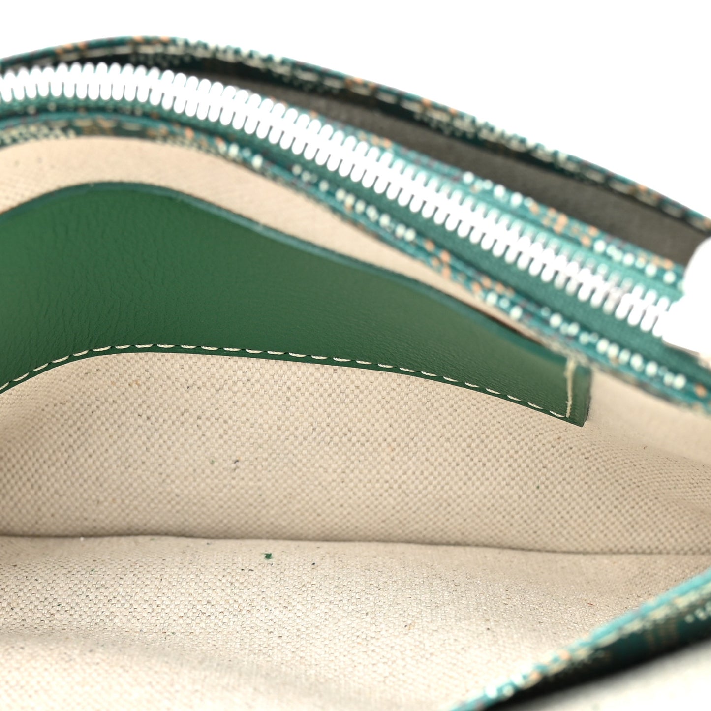 Goyardine Plumet Wallet Clutch Green