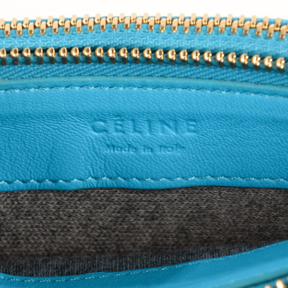 Celine Lambskin Small Trio Crossbody Bag Turquoise 5 of 8