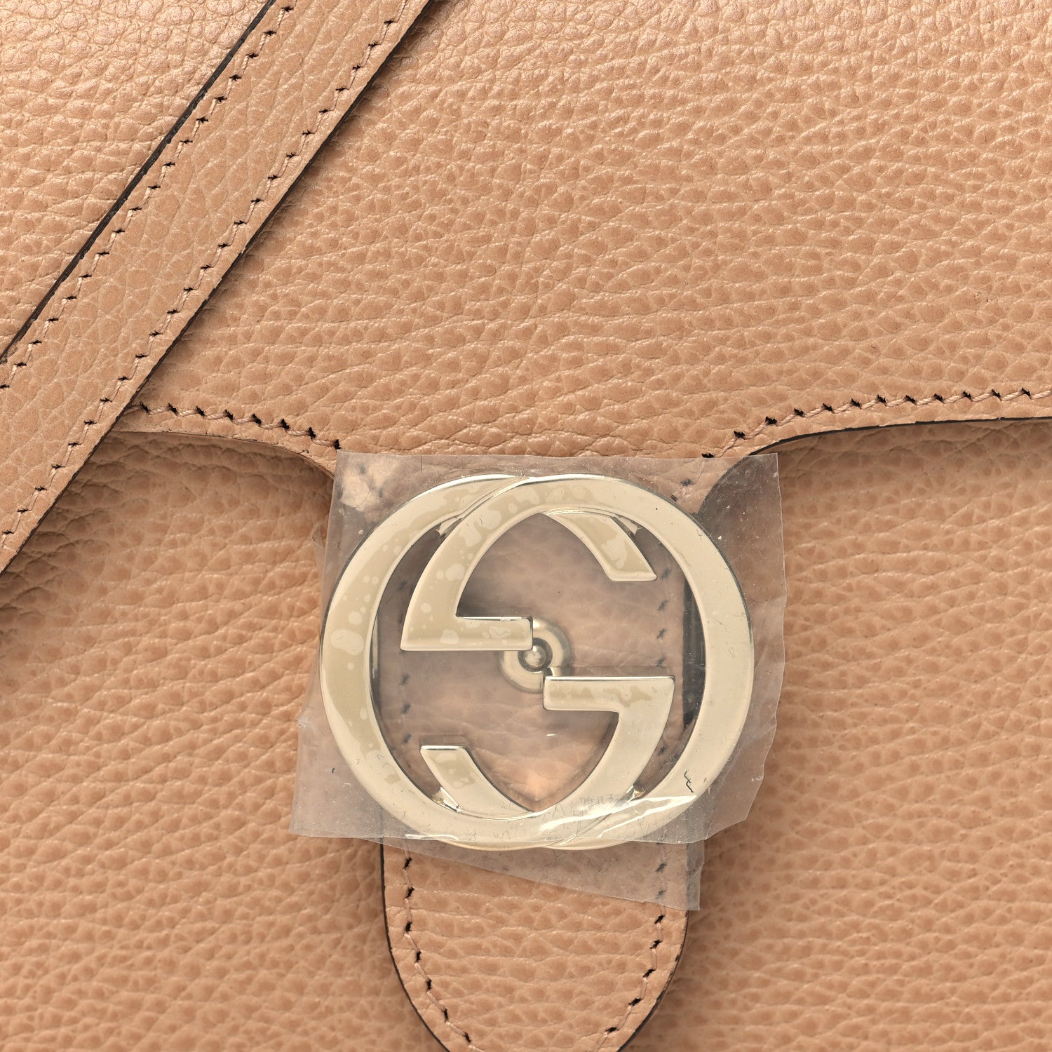 Gucci Dollar Calfskin Small Interlocking G Shoulder Bag Camelia 9 of 11