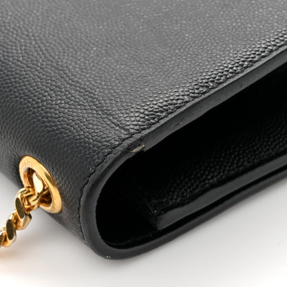 Saint Laurent Grain De Poudre Medium Classic Monogram Kate Satchel Black 13 of 14