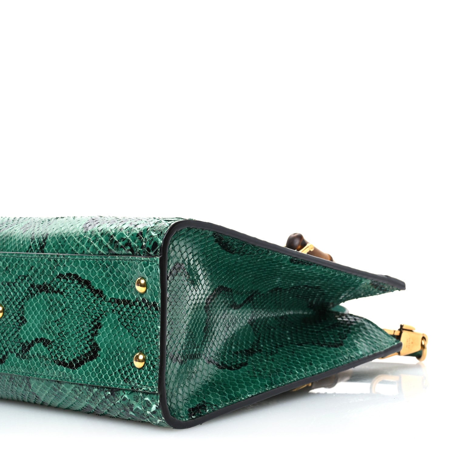 Gucci Snakeskin Small Diana Tote Bag Green 10 of 11
