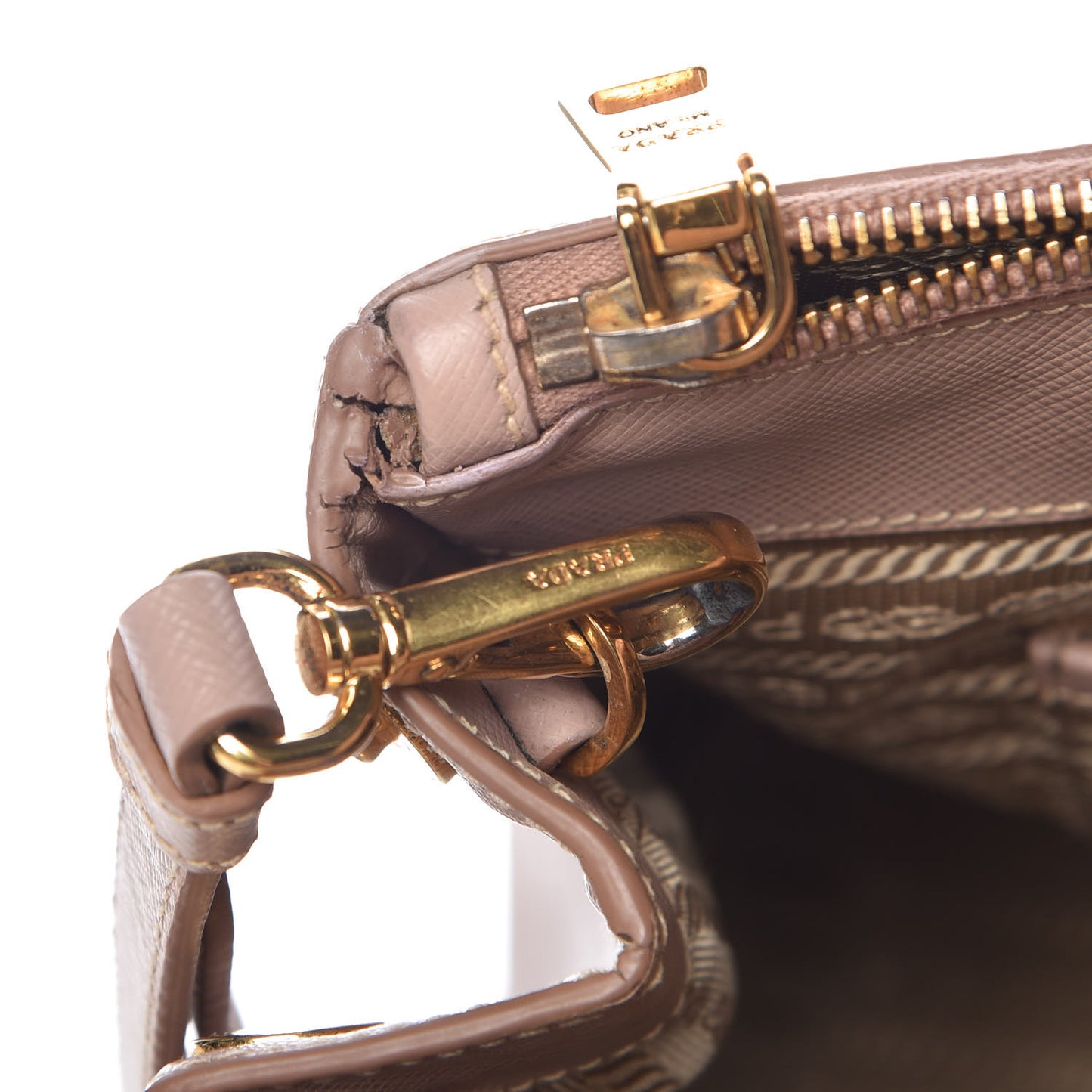 Saffiano Medium Galleria Double Zip Tote Cammeo