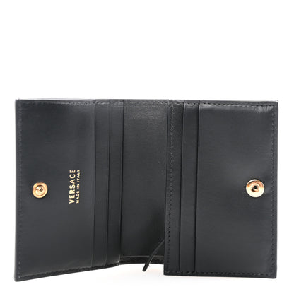 Versace Nappa Barocco Print Virtus Card Case Wallet Black Multicolor 5 of 7
