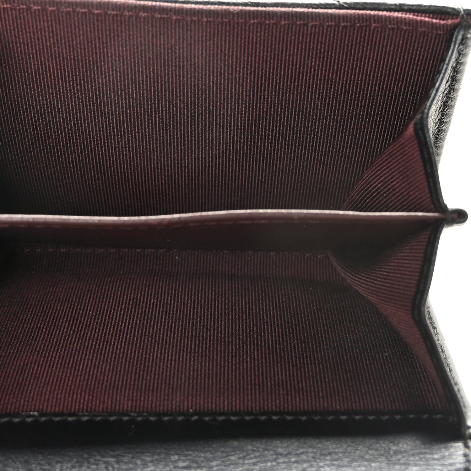 Chanel Sheepskin Chevron Quilted Reissue Card Holder Wallet Black 5 of 9