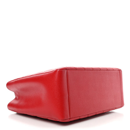 Chanel Caviar Quilted Grand Shopping Tote GST Red 3 of 4