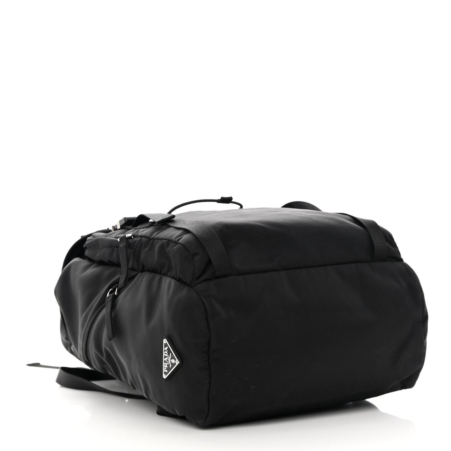 Tessuto Nylon Montagna Double Buckle Backpack Black