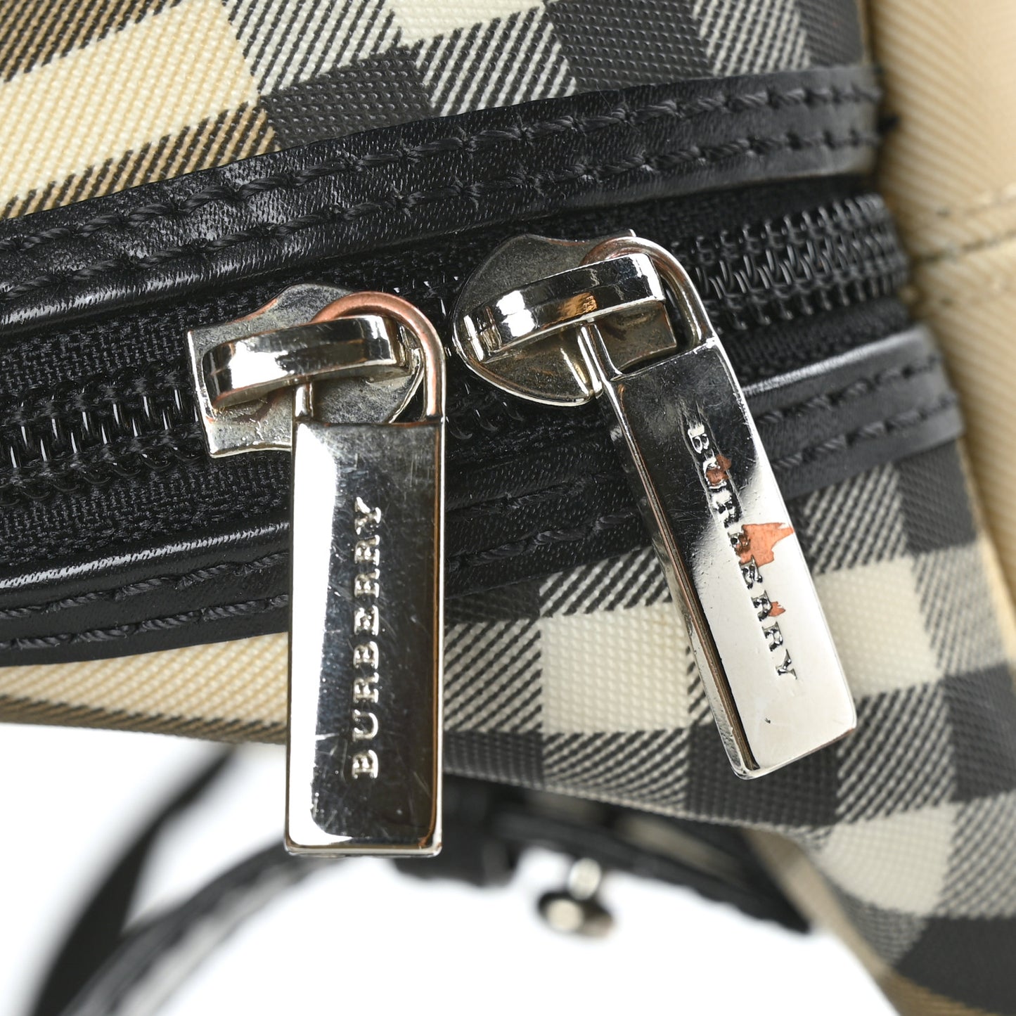 Canvas House Check Backpack Black