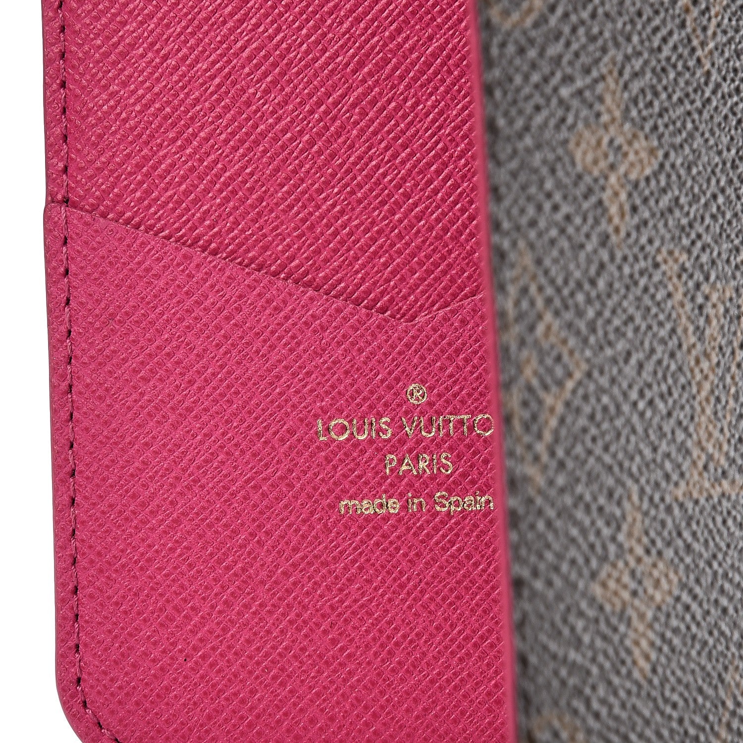 Louis Vuitton Monogram iPhone 6 Plus Folio Case Rose 6 of 7