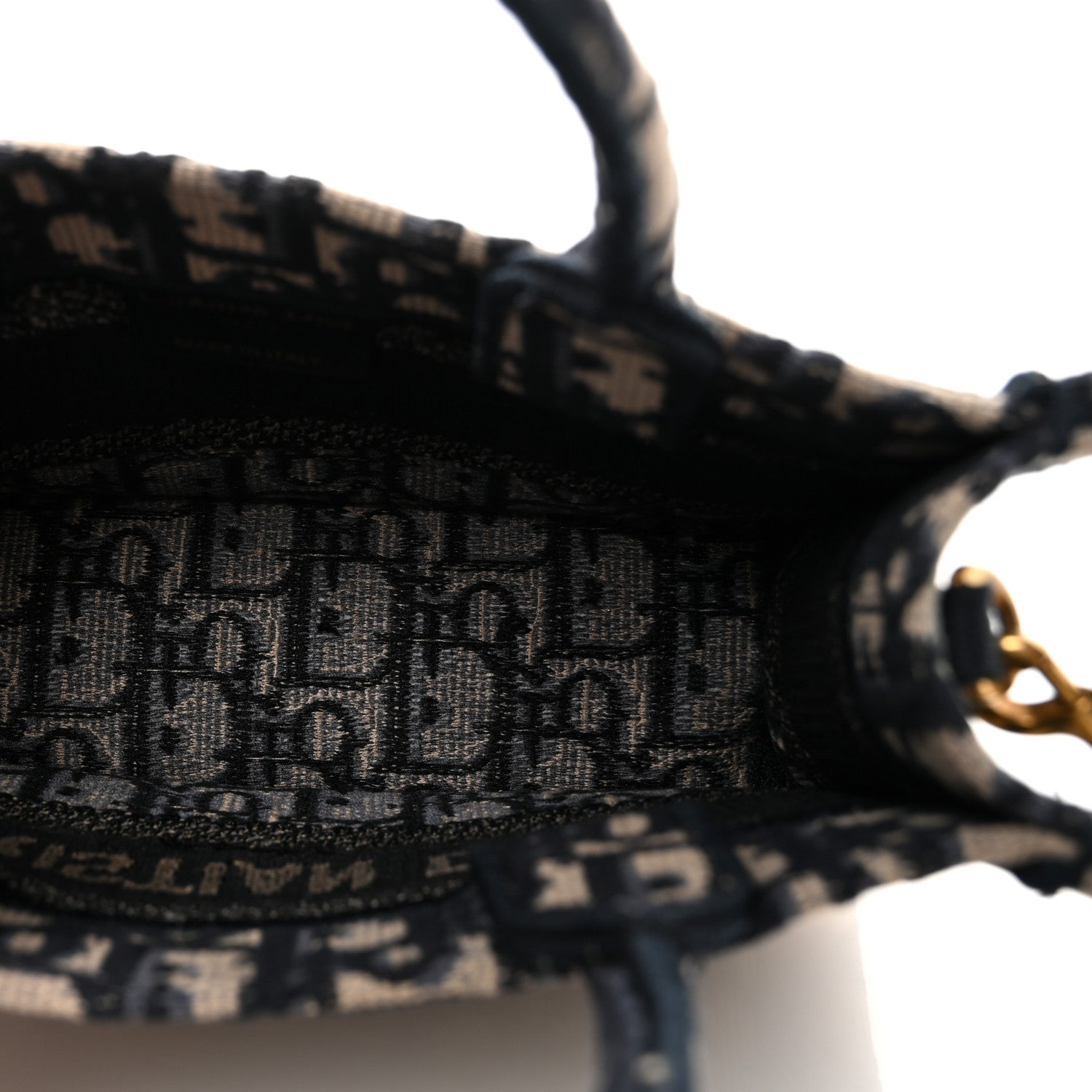 Christian Dior Oblique Mini Book Tote With Strap Blue Multicolor 5 of 10