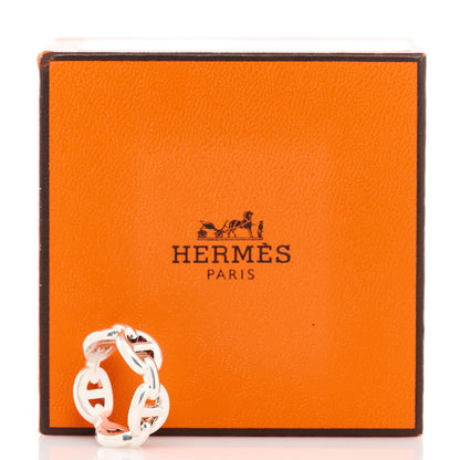 Hermes Sterling Silver PM Chaine d'Ancre Enchainee Band Ring 49 4.75 7 of 7
