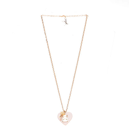 Louis Vuitton Lock Me Heart Necklace Rose Velours 3 of 6