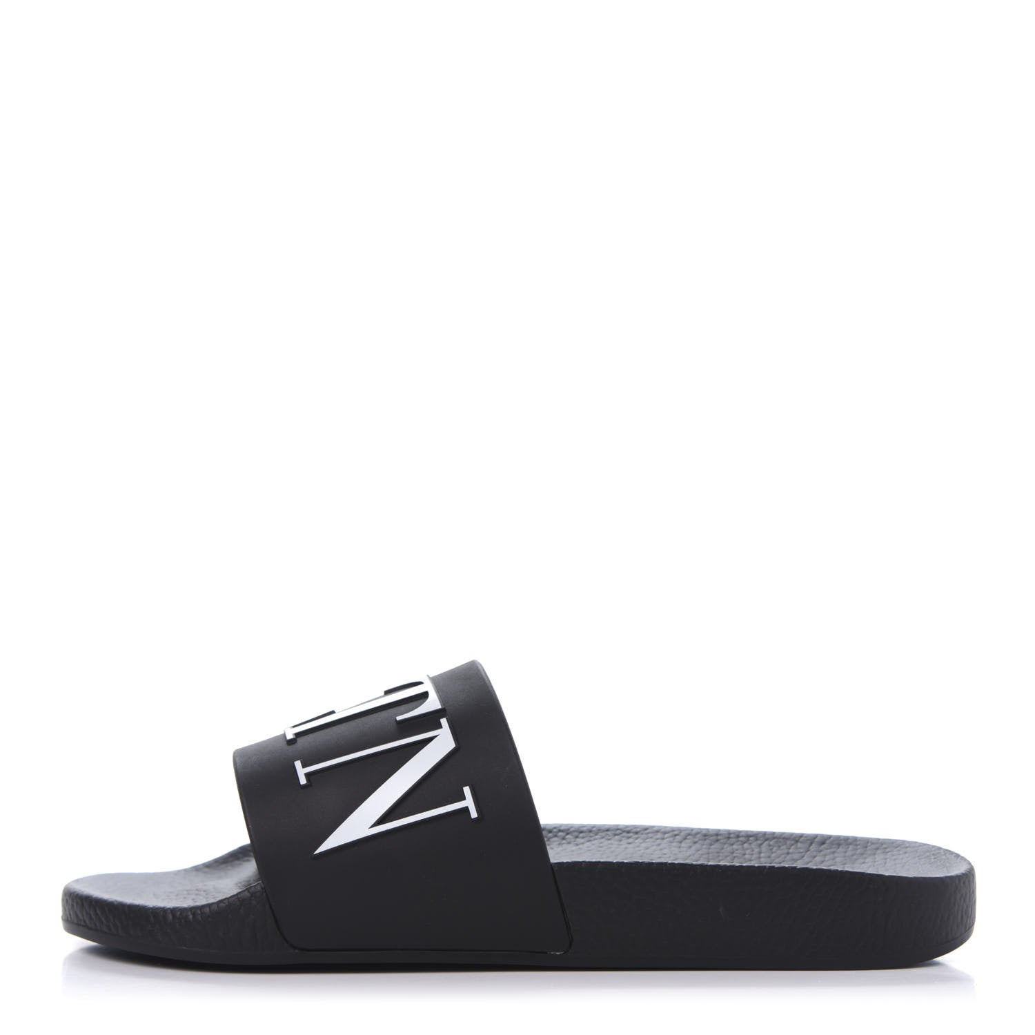Valentino Garavani Rubber Mens VLTN Pool Slide Sandals 41 Black 1 of 8