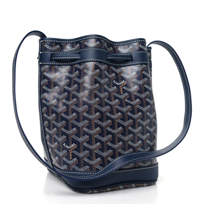 Goyard Goyardine Petit Flot Bucket Bag PM Navy 3 of 9