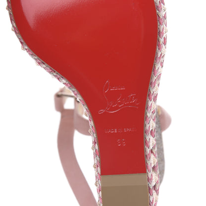 Christian Louboutin Suede Specchio Glitter Studded Pyradiams 110 Platform Sandals 39 Crepon 7 of 9