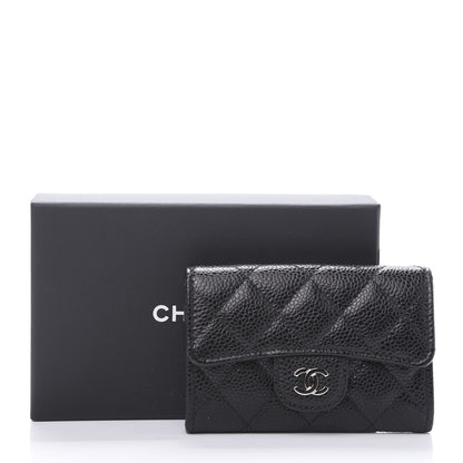 Chanel Caviar Quilted Flap Card Holder Wallet Black 9 of 9