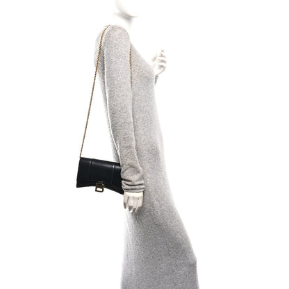 Balenciaga Shiny Box Calfskin Hourglass Chain Bag Black 2 of 11