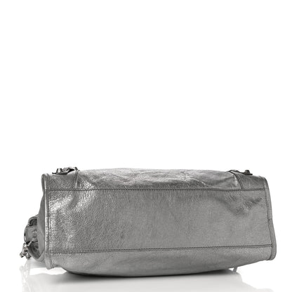 Balenciaga Metallic Agneau Giant 12 Silver Hardware City Gris Aluminum 4 of 10
