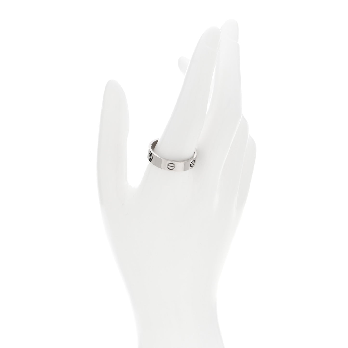 18K White Gold 5.5mm LOVE Ring 68 12.25