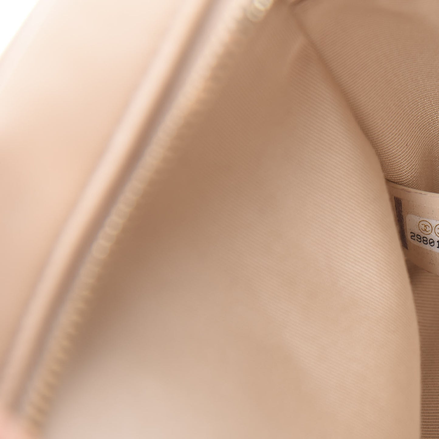 Calfskin Quilted Enchained Camera Case Bag Beige