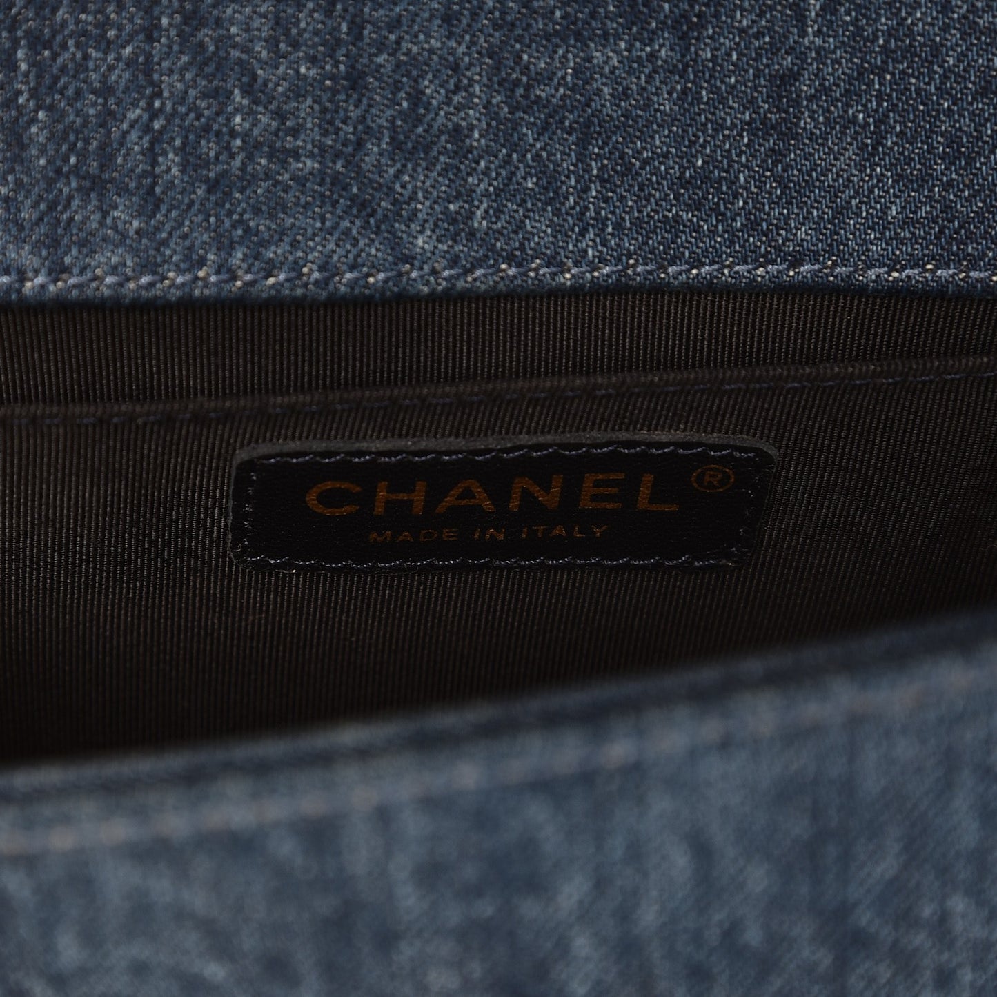 Denim Patchwork Small Boy Flap Blue