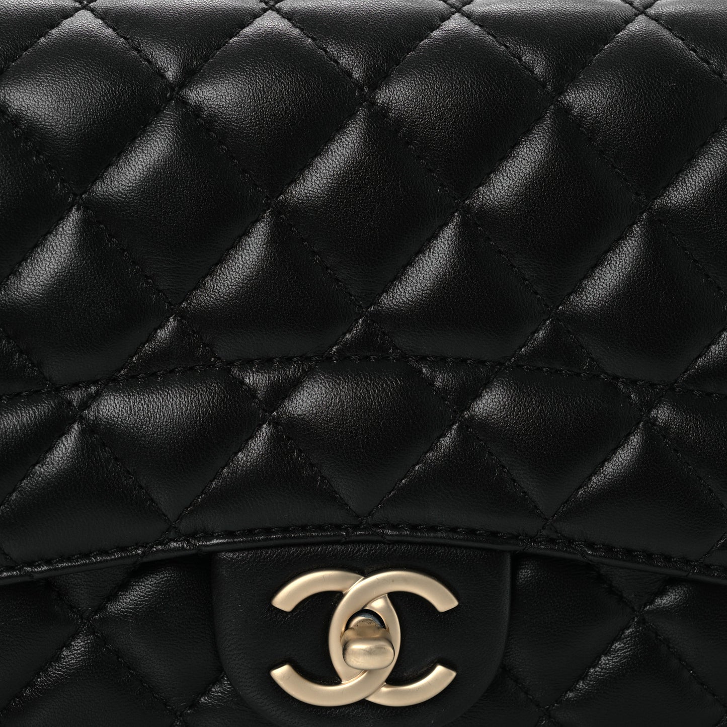 Lambskin Quilted Medium Mademoiselle Chic Flap Black