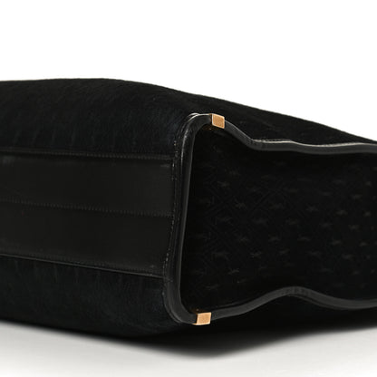 Saint Laurent Suede All-Over Monogram Convertible Tote Black 7 of 11