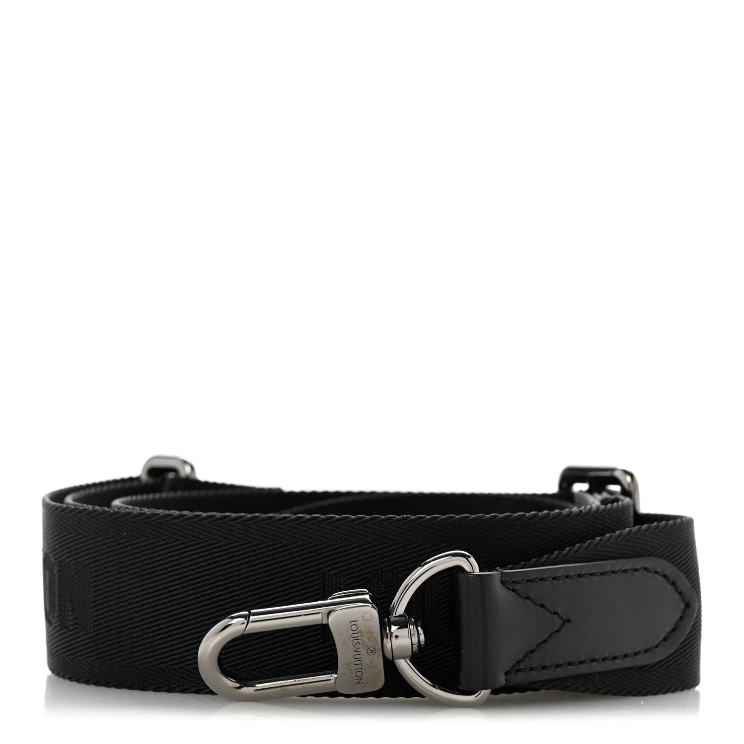 Louis Vuitton Jacquard Canvas Keepall Bandouliere Adjustable Shoulder Strap Black Black 1 of 5