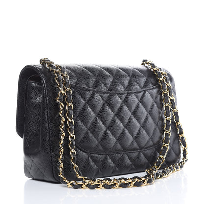 Chanel Caviar Quilted Jumbo Double Flap Black 4 of 12