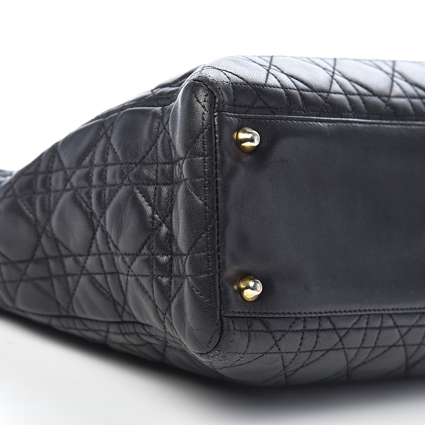 Lambskin Cannage Large Lady Dior Black