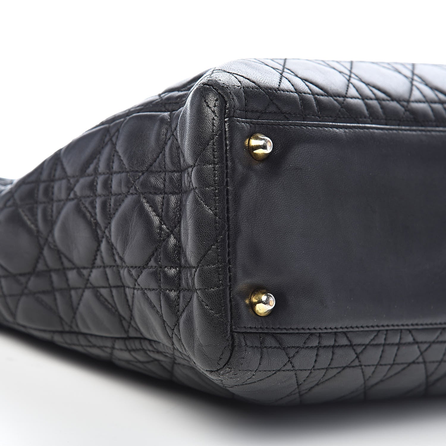 Christian Dior Lambskin Cannage Large Lady Dior Black 9 of 11