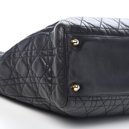 Christian Dior Lambskin Cannage Large Lady Dior Black 9 of 11