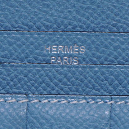 Hermes Epsom Bearn Wallet Blue Jean 7 of 8