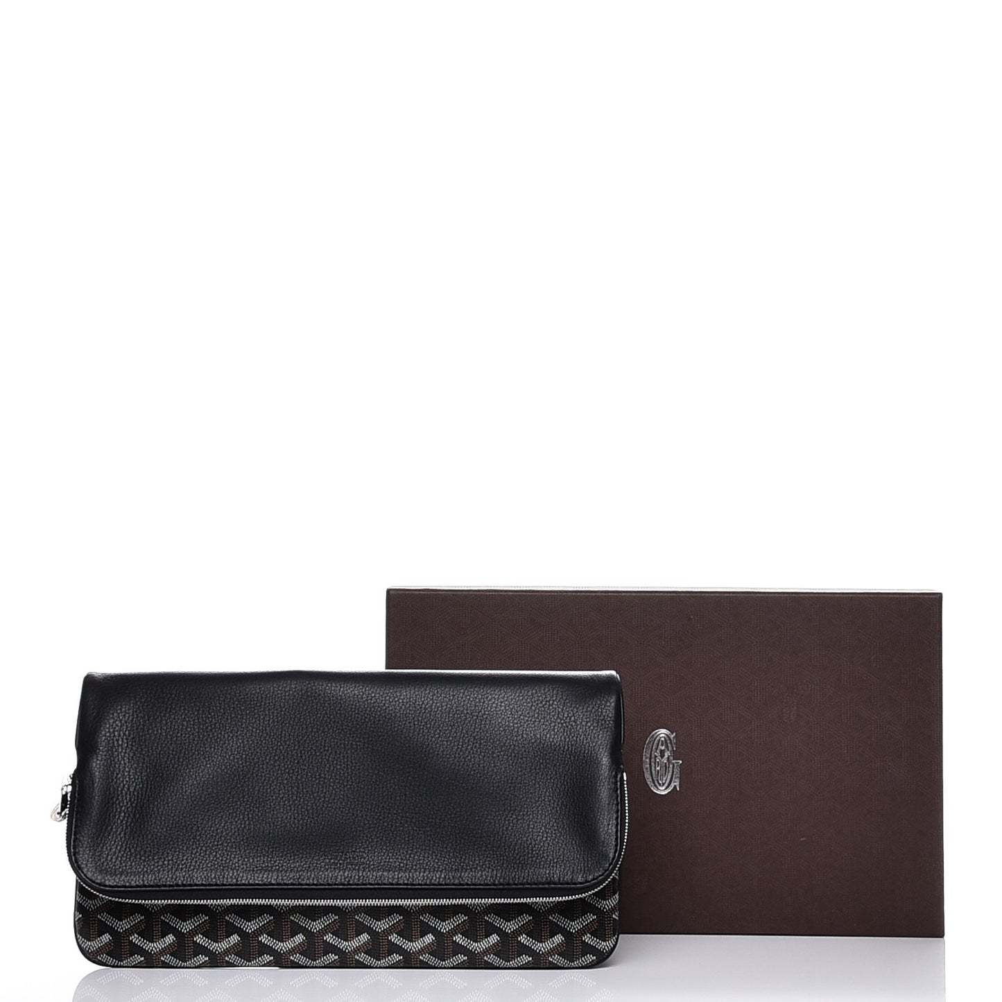 Goyardine Sainte Marie Soft Clutch Black