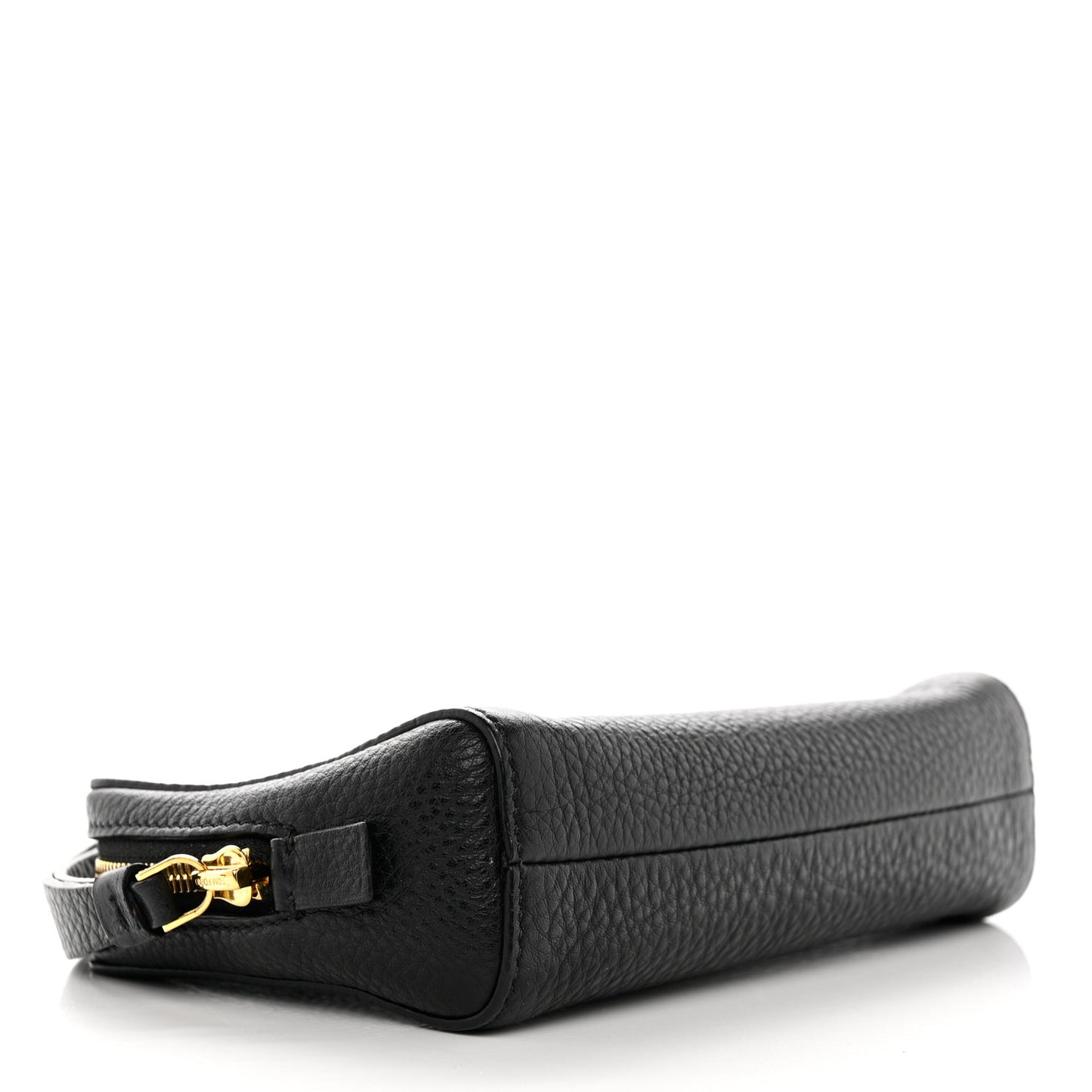 Grained Calfskin Cosmetic Pouch Black