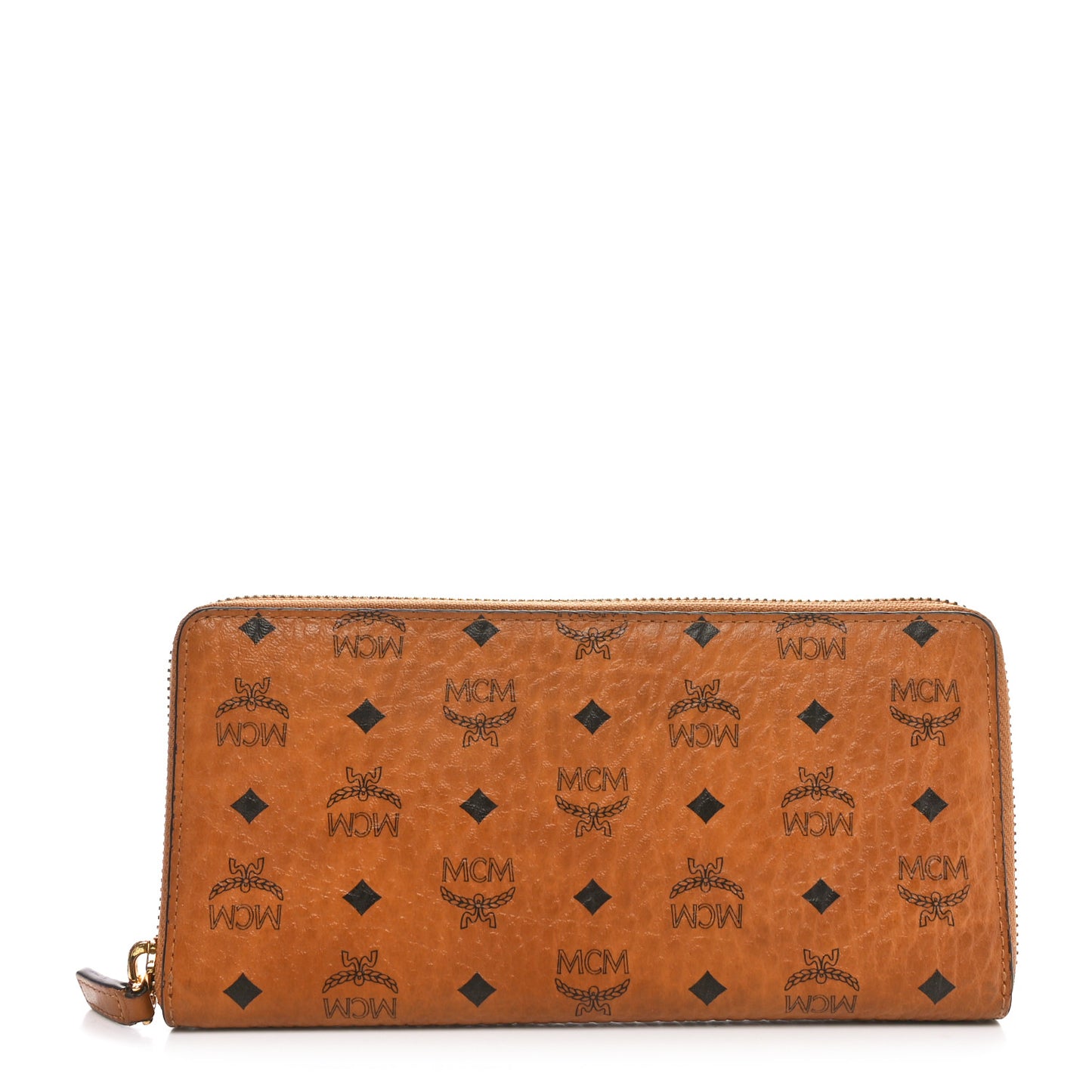 Visetos Large Zip Around Wallet Cognac