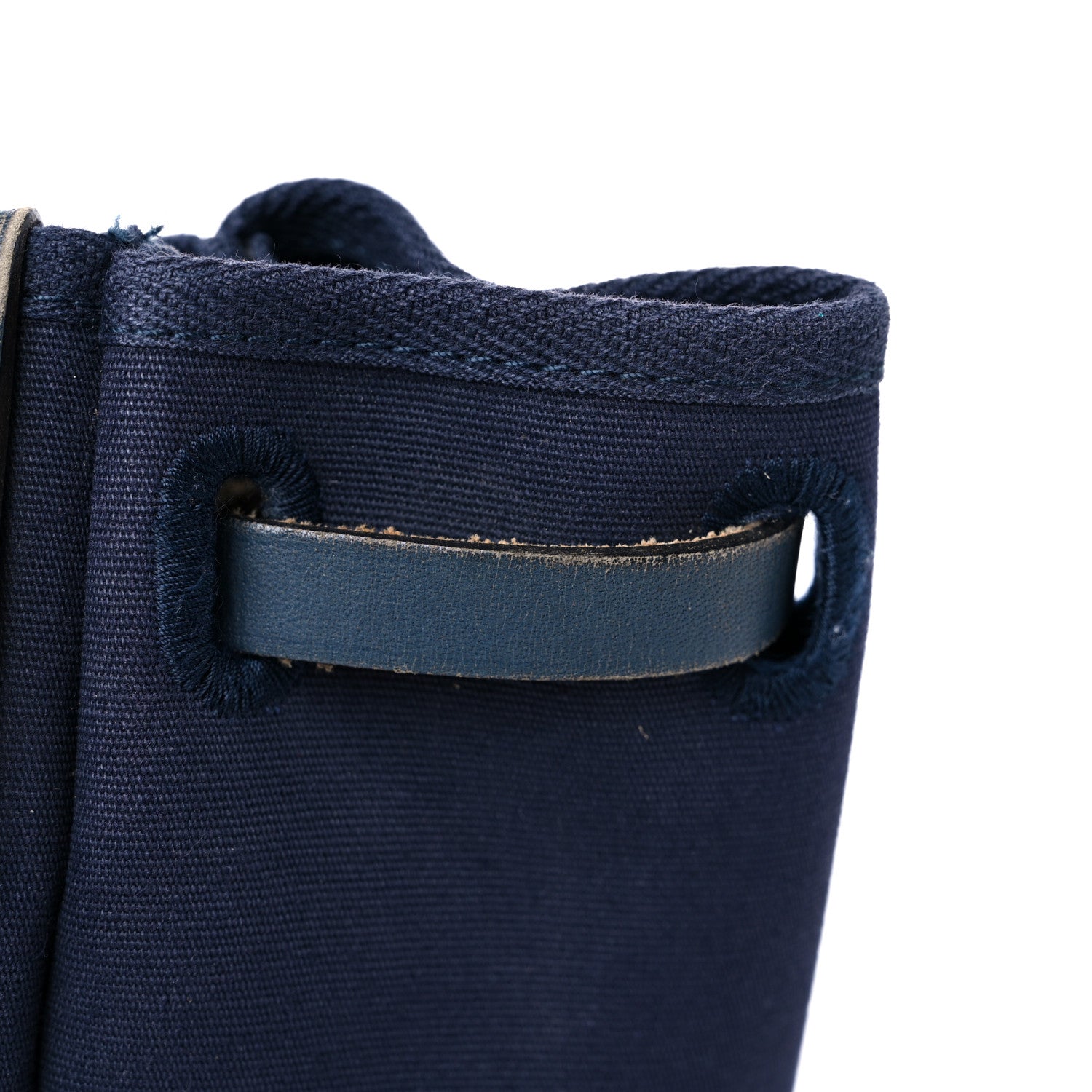 Hermes Toile Vache Hunter Herbag Cabas MM Bleu Marine 15 of 25