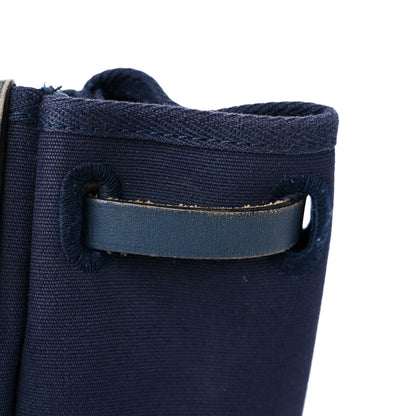 Hermes Toile Vache Hunter Herbag Cabas MM Bleu Marine 15 of 25