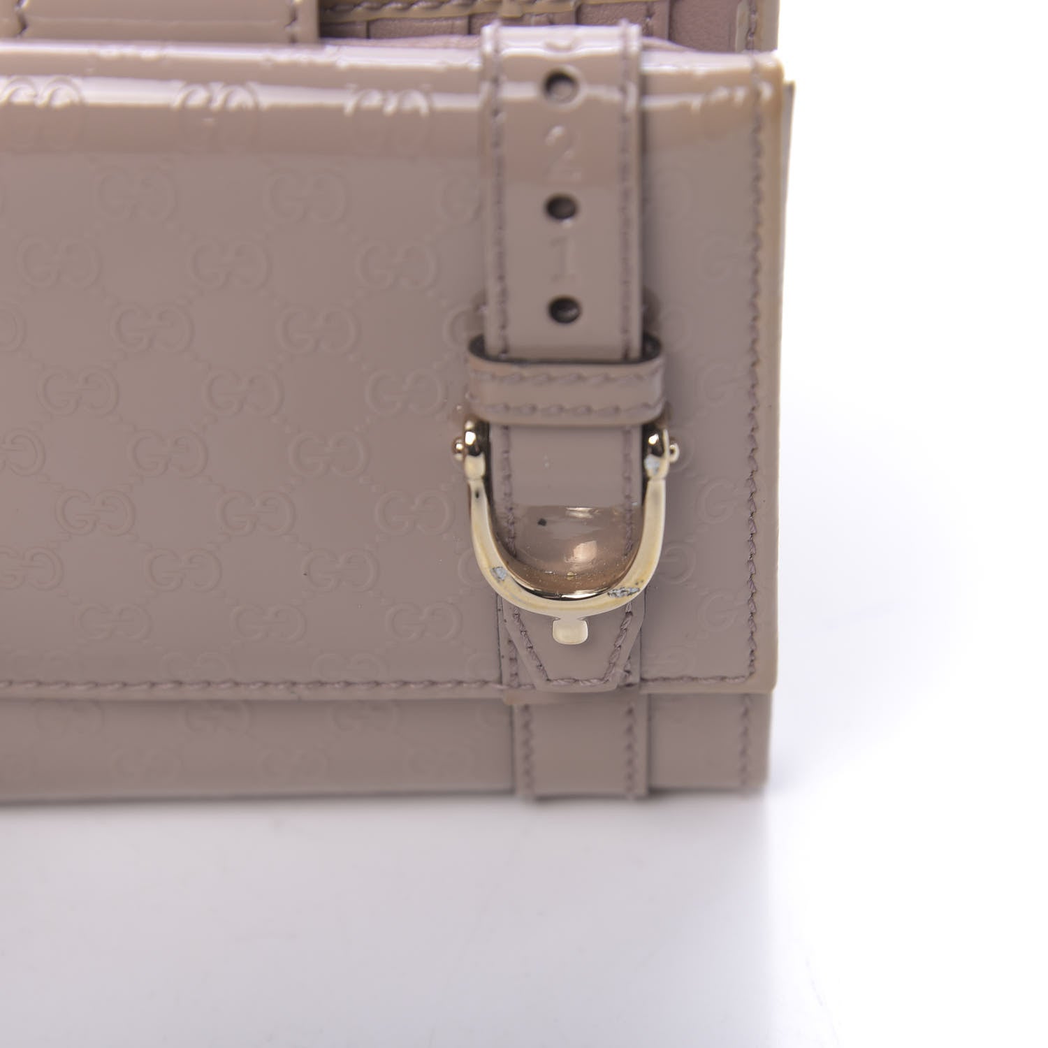Gucci Patent Microguccissima Nice French Flap Wallet Dark Cipria 8 of 8