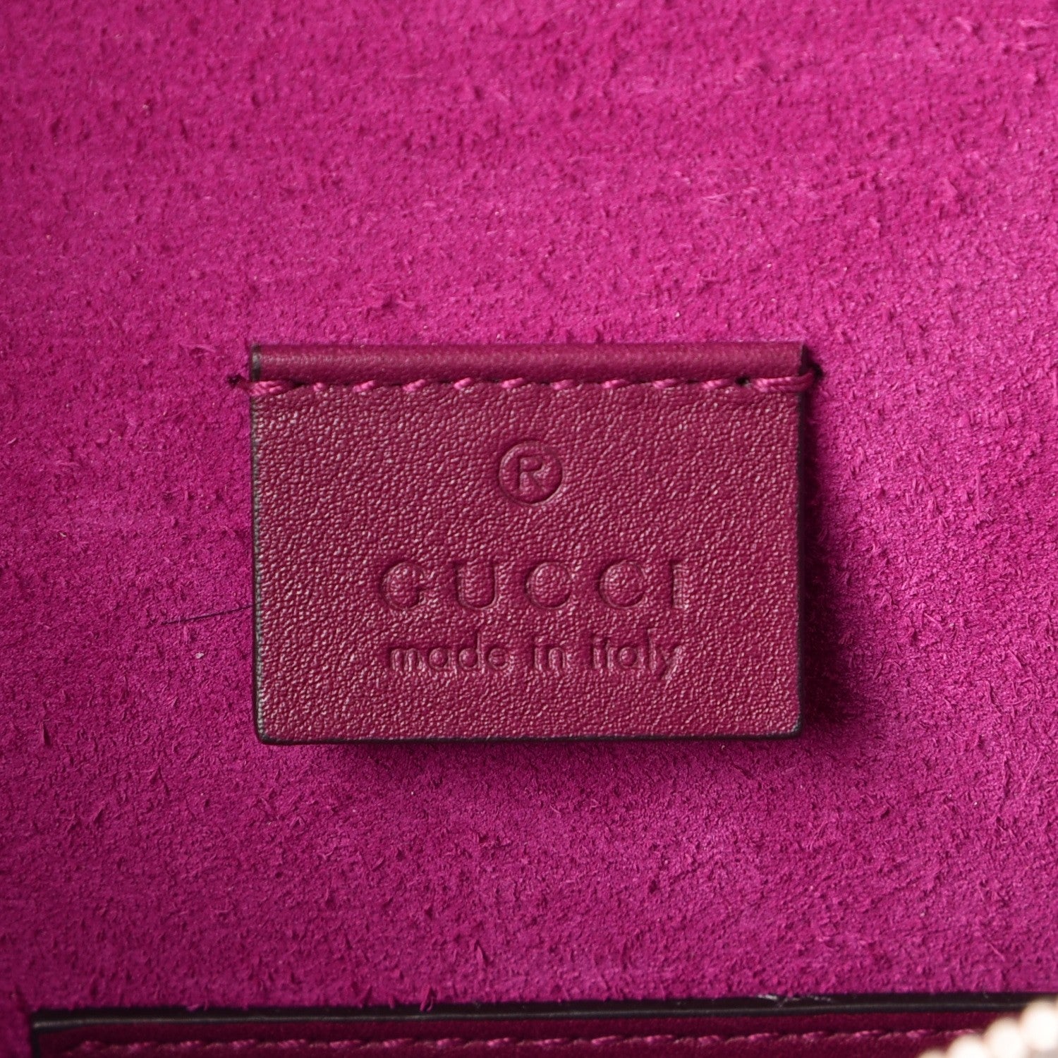Gucci GG Supreme Monogram Suede Crystal Small Dionysus Shoulder Bag Beige Ebony Bright Purple 7 of 11