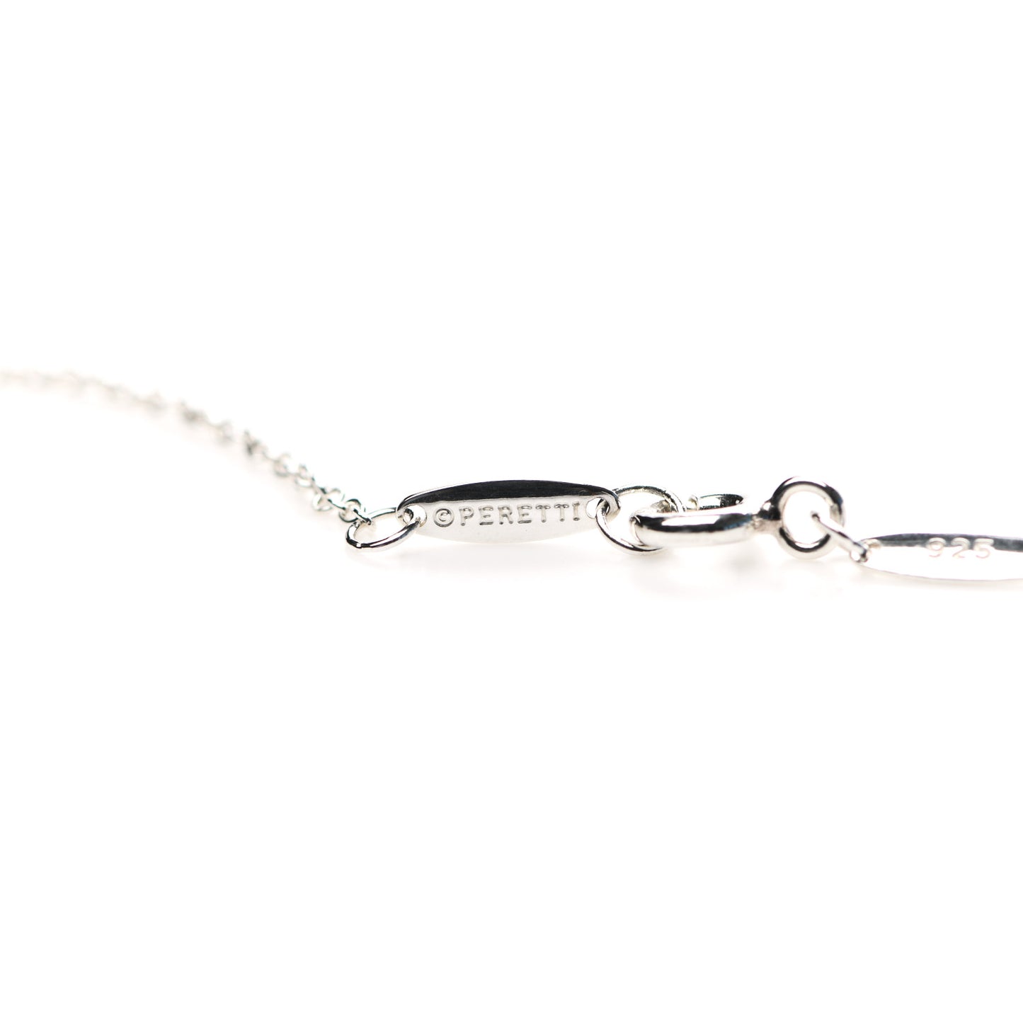 Sterling Silver Diamond .09ct Elsa Peretti Diamonds by the Yard Pendant Necklace