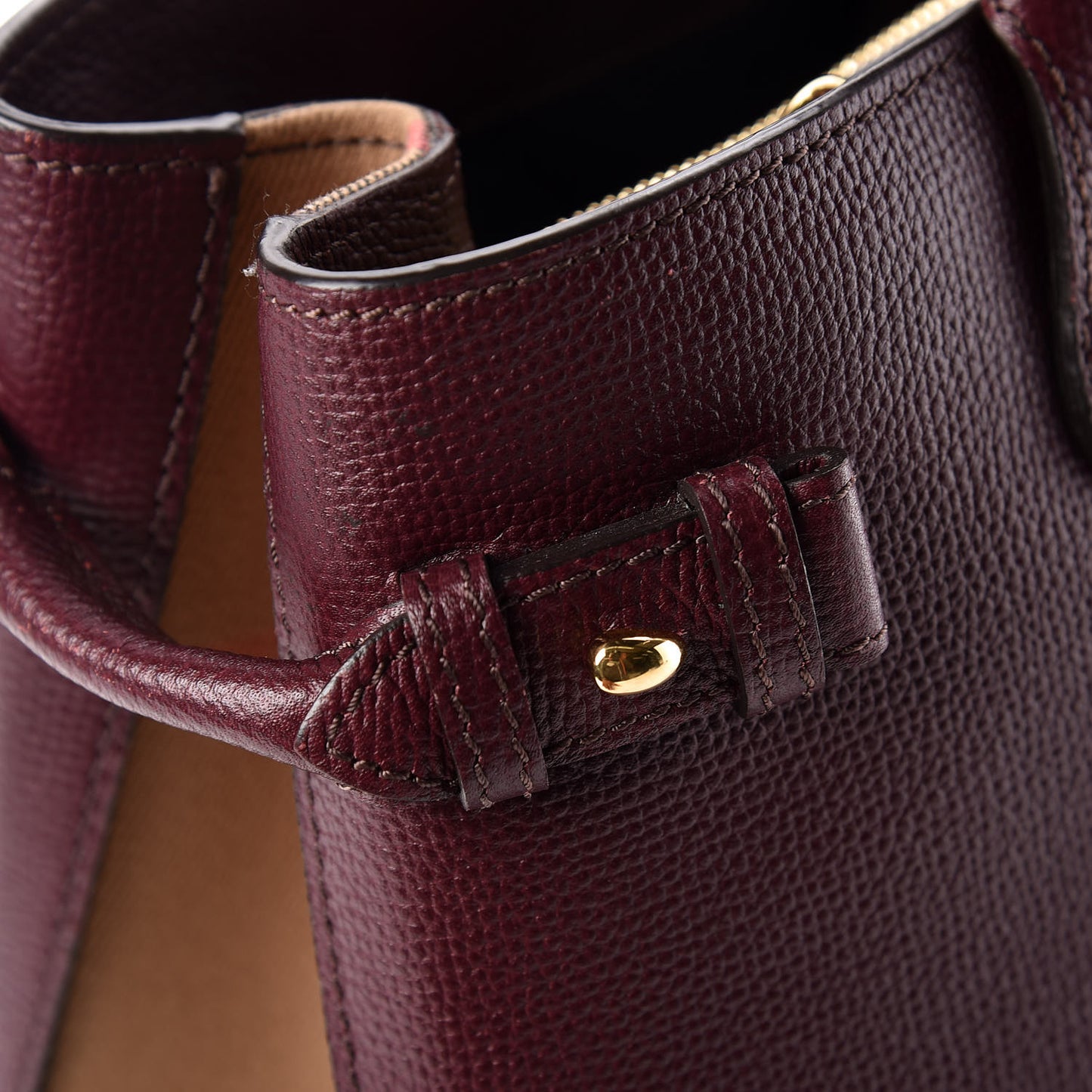 Grainy Calfskin House Check Medium Banner Tote Elderberry