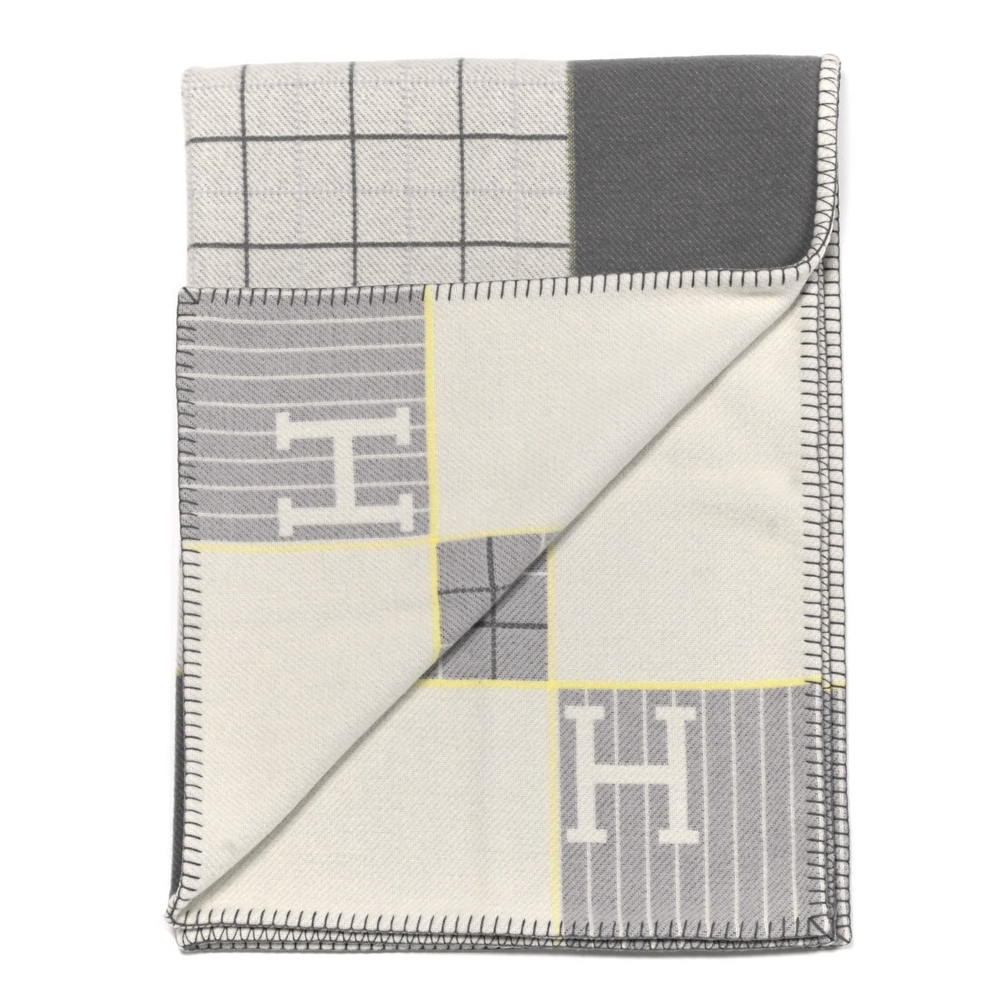 Wool Cashmere Avalon Cabriole Blanket Gris Perle